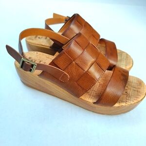 KORKS by Kork-Ease, Fraya Tan Wedge Women's Sandal Size 6M